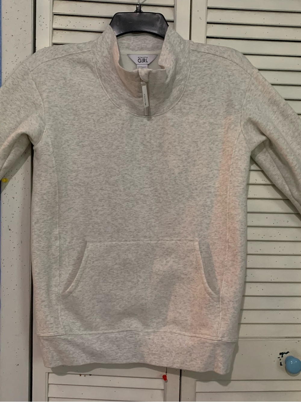 Athleta Girl Heathered Long Sleeve Mock Neck Sweatshirt